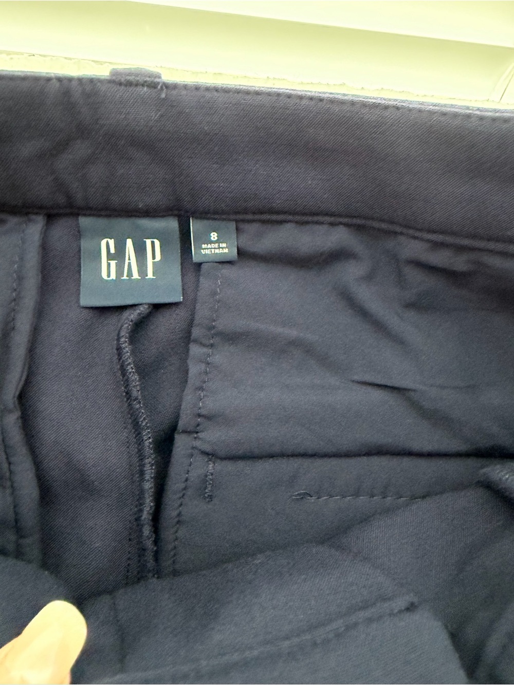 GAP Navy Nautical Dress Pants with Gold Button Detail - Picture 3 of 3